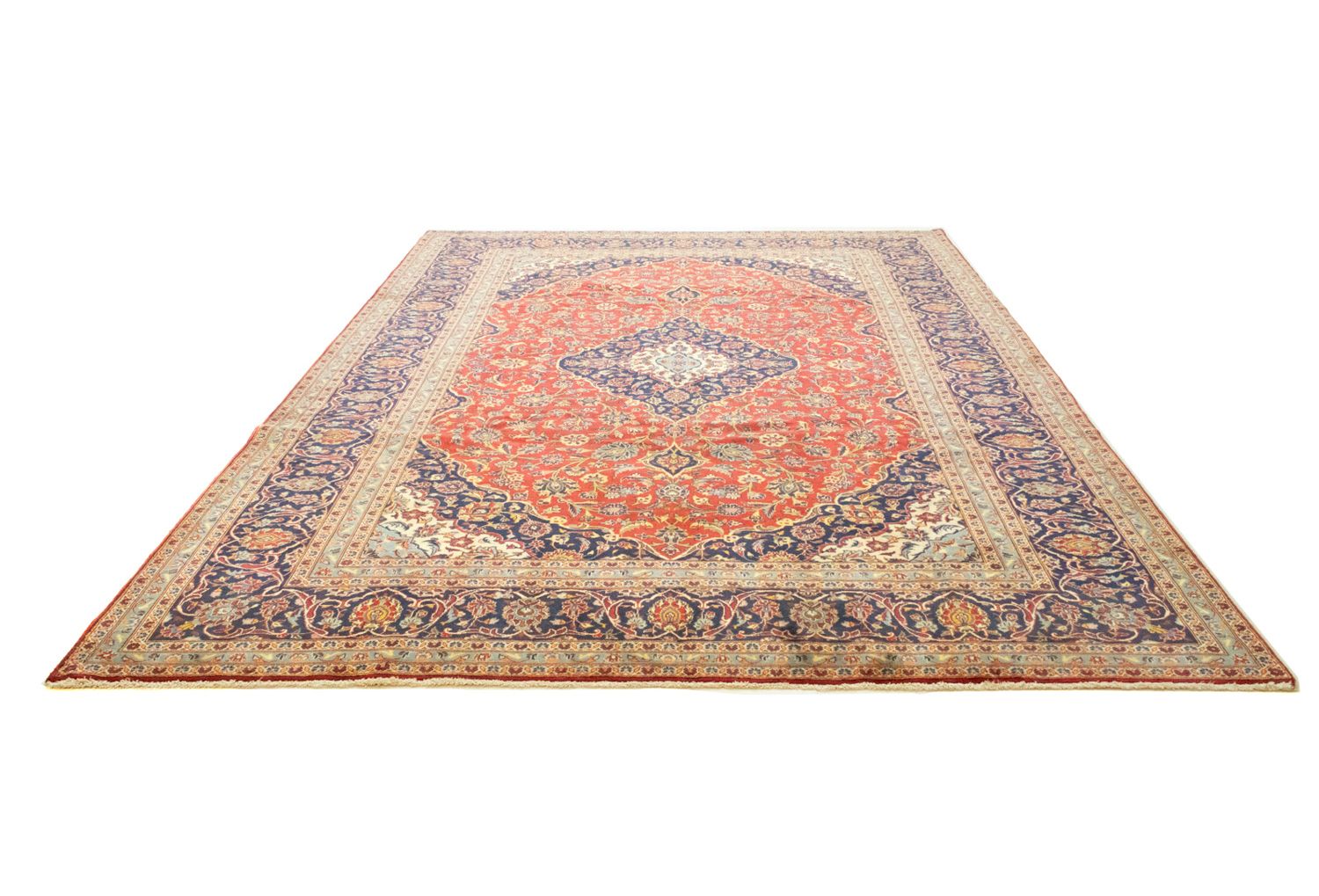 Alfombra persa - Keshan - 345 x 251 cm - rojo