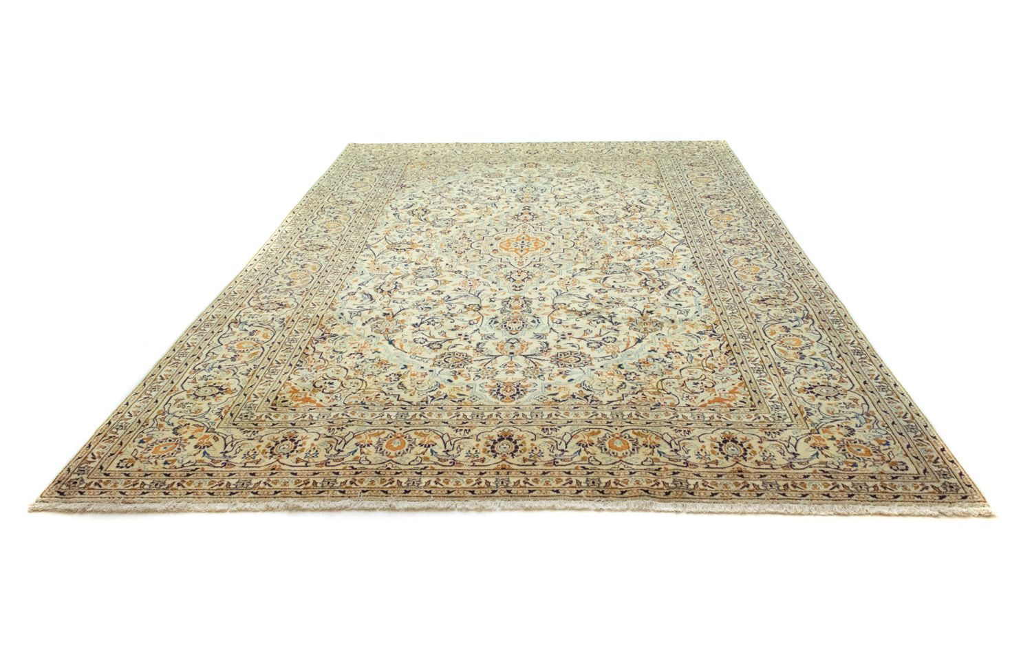 Alfombra persa - Keshan - 369 x 246 cm - beige