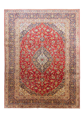 Alfombra persa - Keshan - 390 x 297 cm - rojo