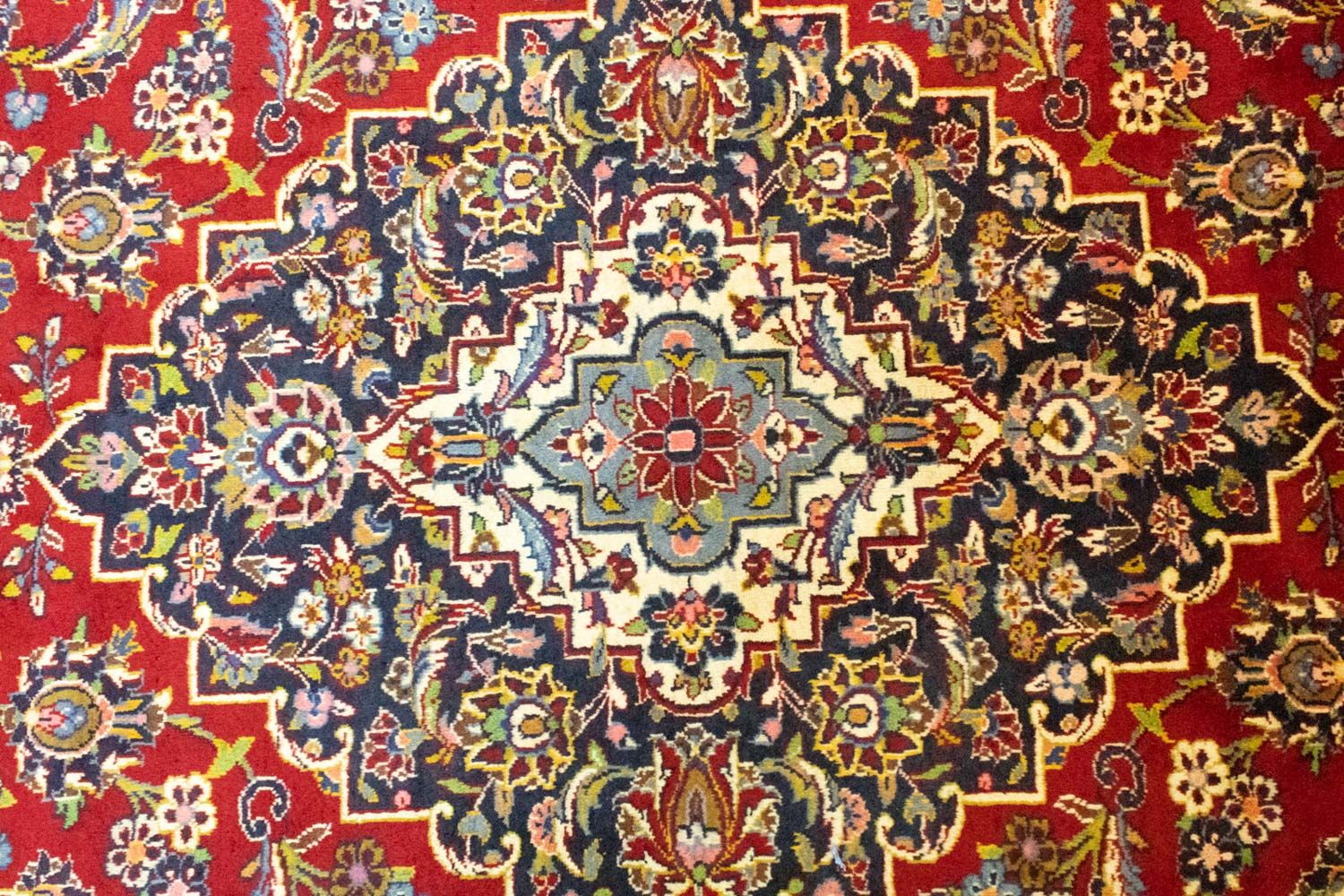 Alfombra persa - Keshan - 390 x 297 cm - rojo
