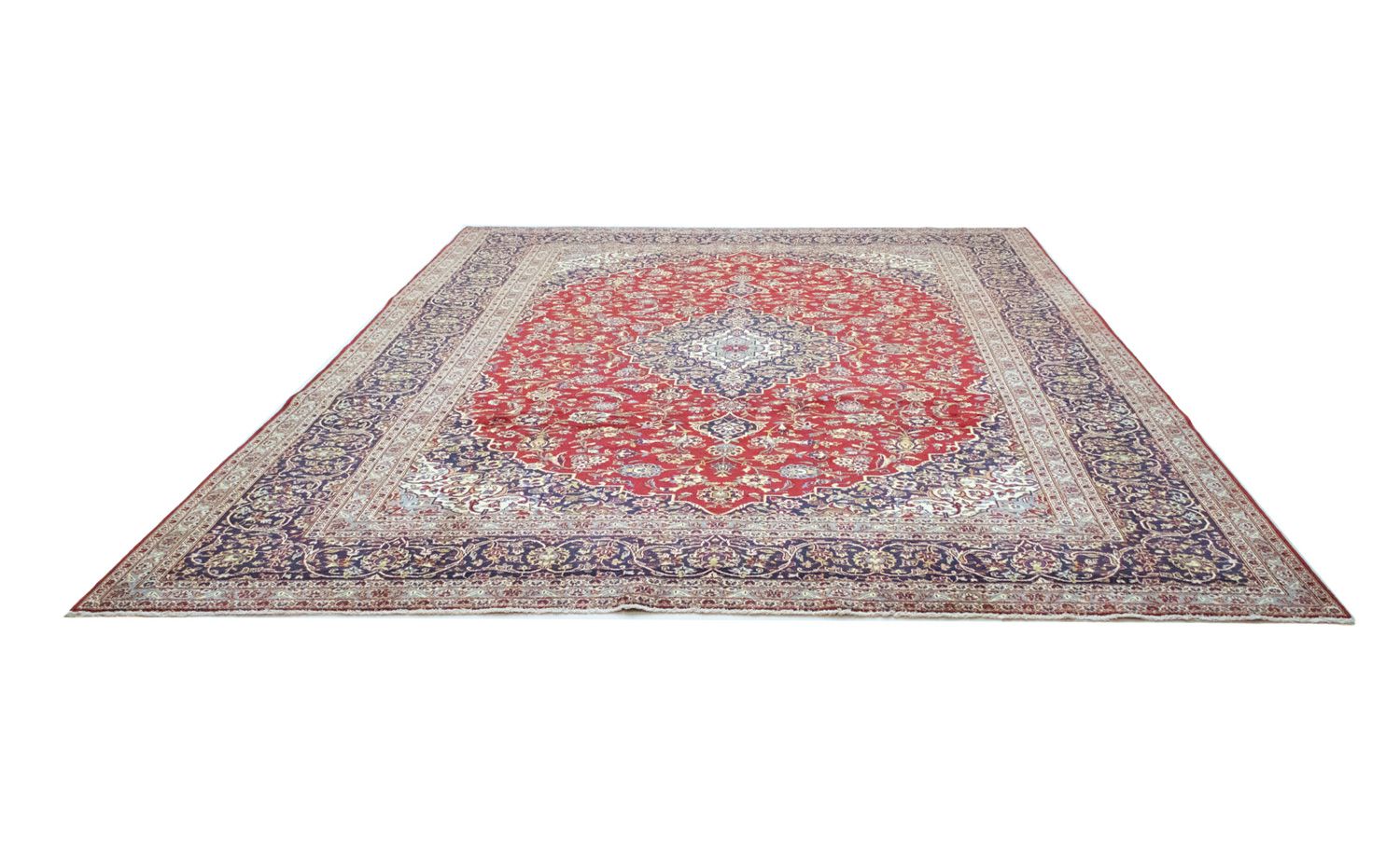 Alfombra persa - Keshan - 390 x 297 cm - rojo