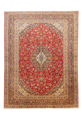 Alfombra persa - Keshan - 391 x 294 cm - rojo