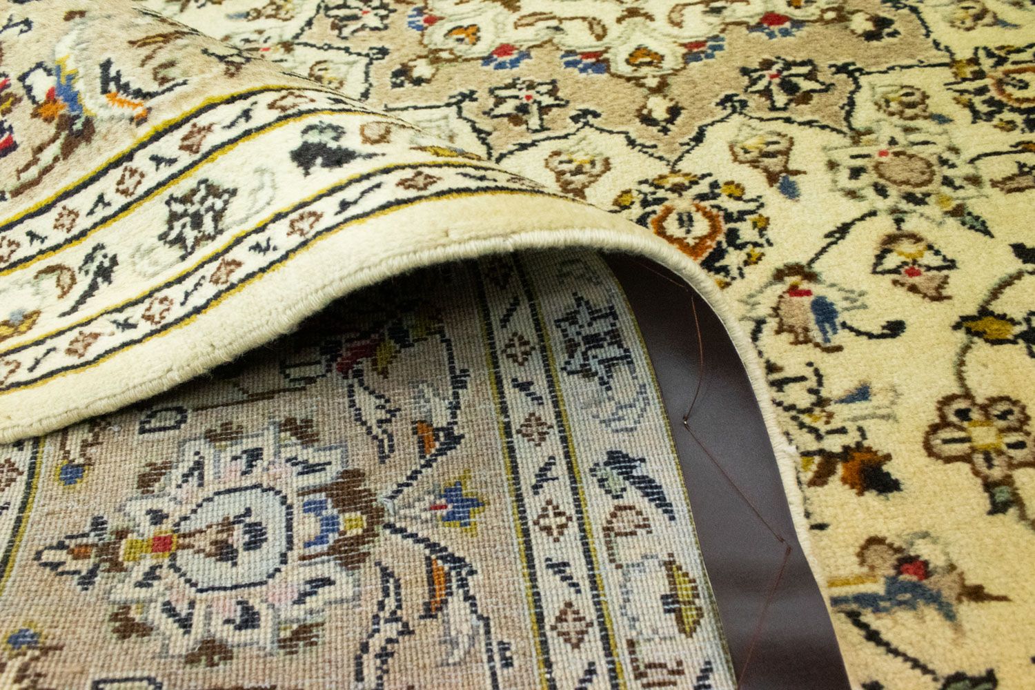 Alfombra persa - Keshan - 305 x 195 cm - beige