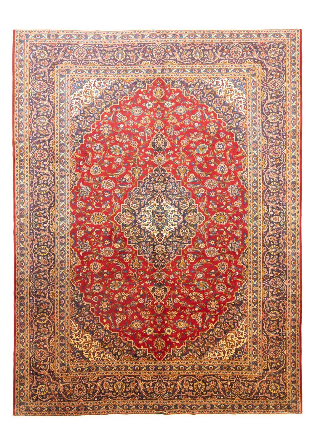 Alfombra persa - Keshan - 400 x 295 cm - rojo