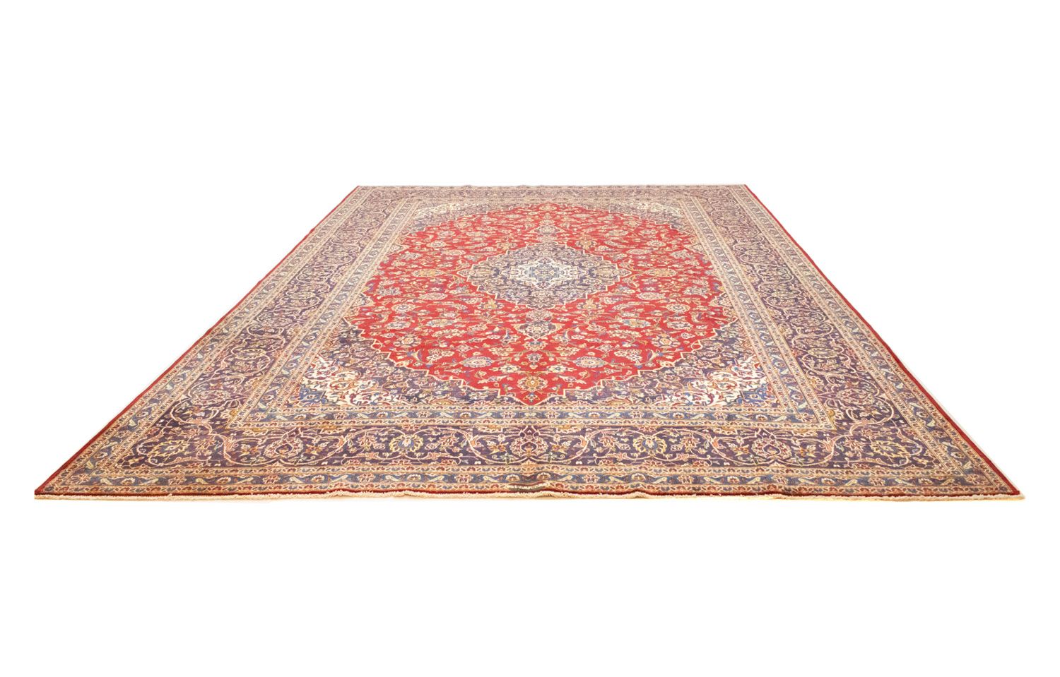 Alfombra persa - Keshan - 400 x 295 cm - rojo