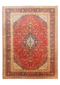Alfombra persa - Keshan - 398 x 298 cm - rojo