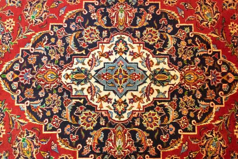 Alfombra persa - Keshan - 398 x 298 cm - rojo