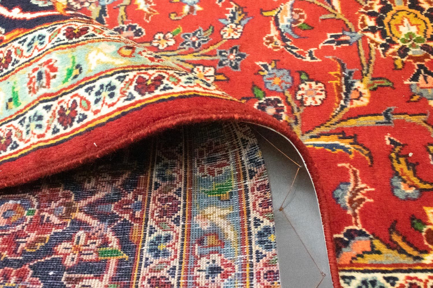 Alfombra persa - Keshan - 398 x 298 cm - rojo