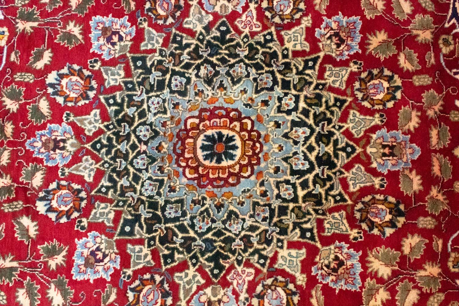Alfombra persa - Keshan - 345 x 249 cm - rojo