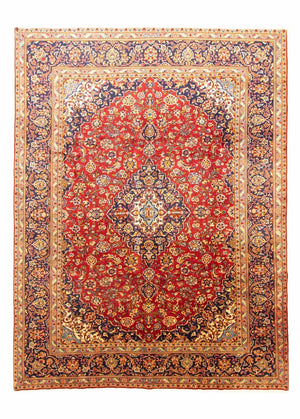 Alfombra persa - Keshan - 402 x 297 cm - rojo