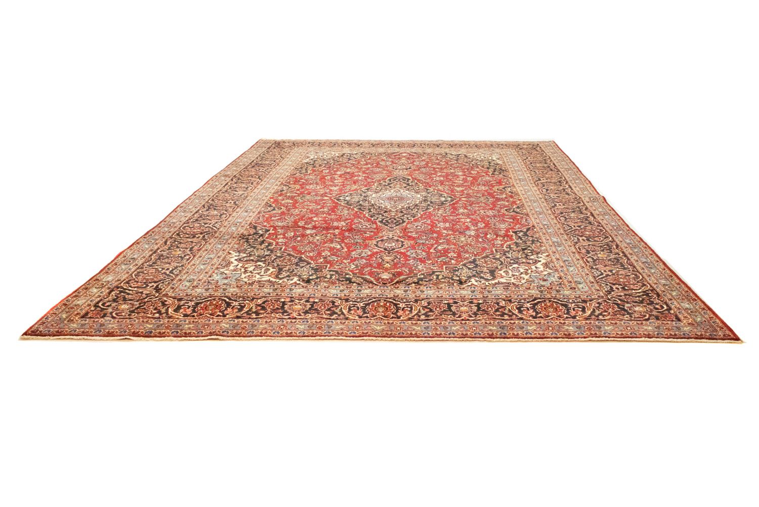 Alfombra persa - Keshan - 415 x 298 cm - rojo