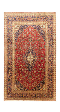 Alfombra persa - Keshan - 346 x 207 cm - rojo
