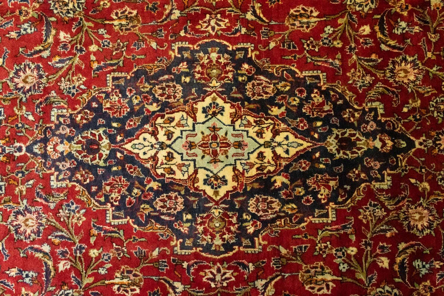 Alfombra persa - Keshan - 346 x 207 cm - rojo