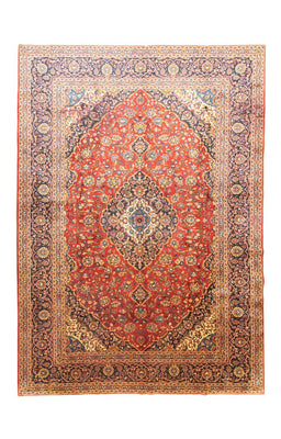 Alfombra persa - Keshan - 410 x 310 cm - rojo