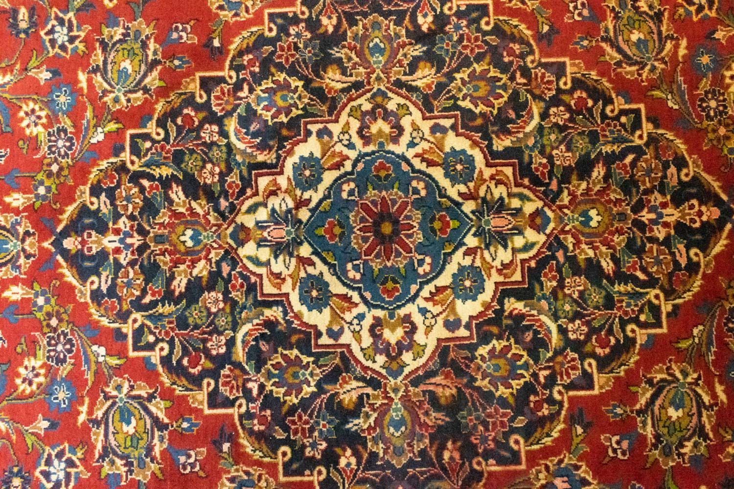 Alfombra persa - Keshan - 410 x 310 cm - rojo