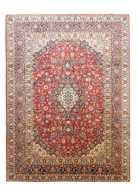 Alfombra persa - Keshan - 384 x 280 cm - rojo