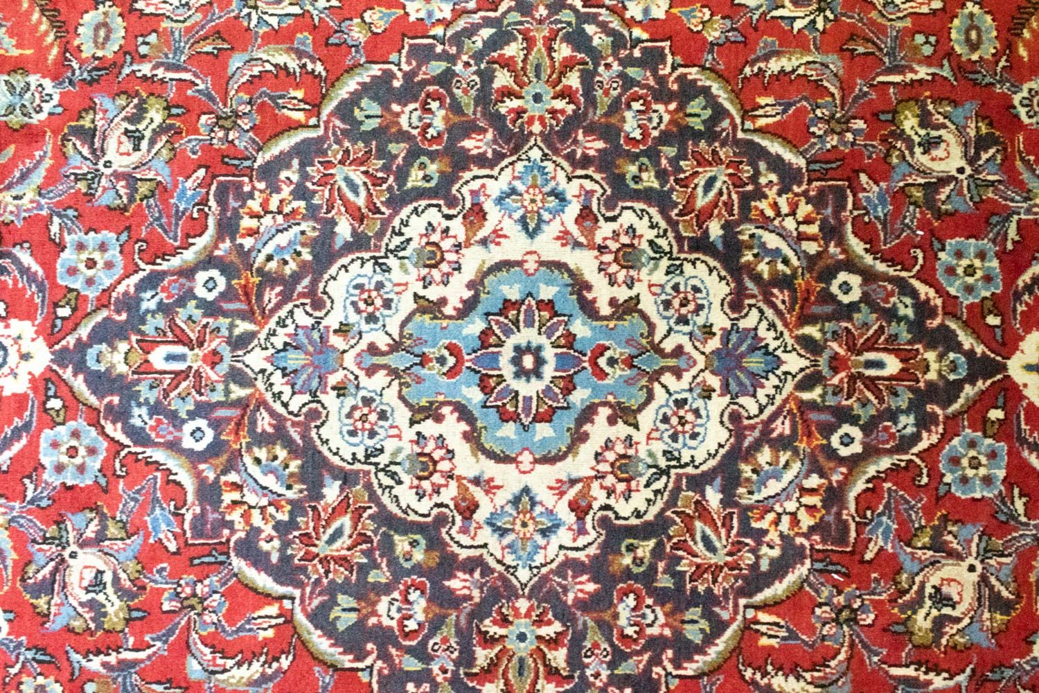 Alfombra persa - Keshan - 384 x 280 cm - rojo