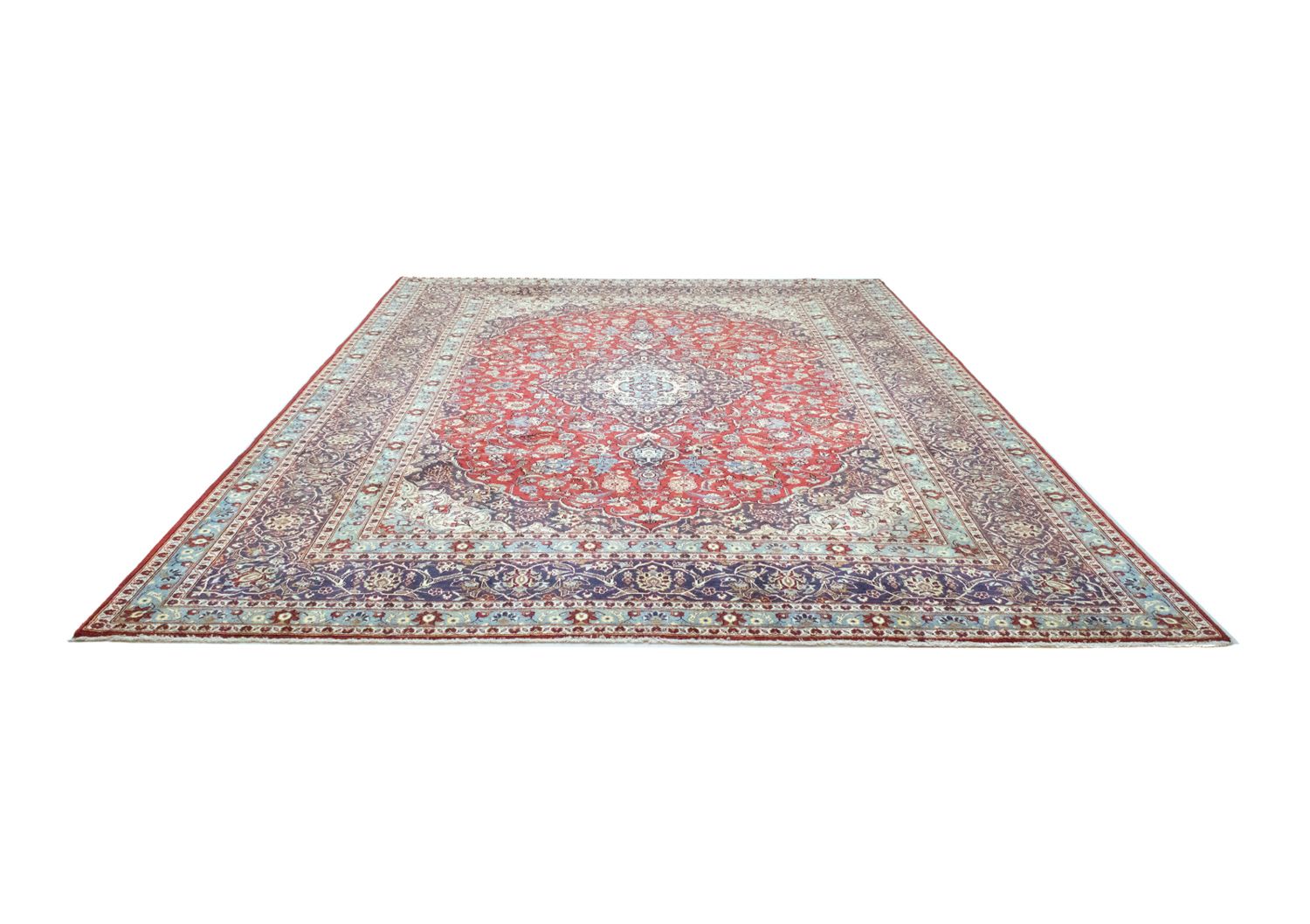 Alfombra persa - Keshan - 384 x 280 cm - rojo