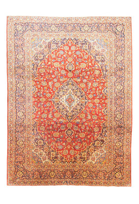Alfombra persa - Keshan - 406 x 307 cm - naranja