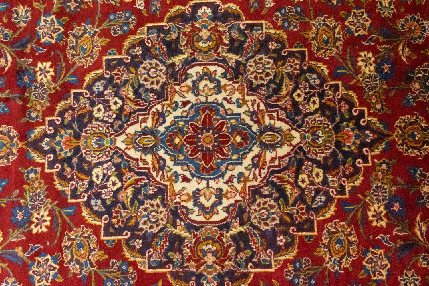 Alfombra persa - Keshan - 406 x 307 cm - naranja