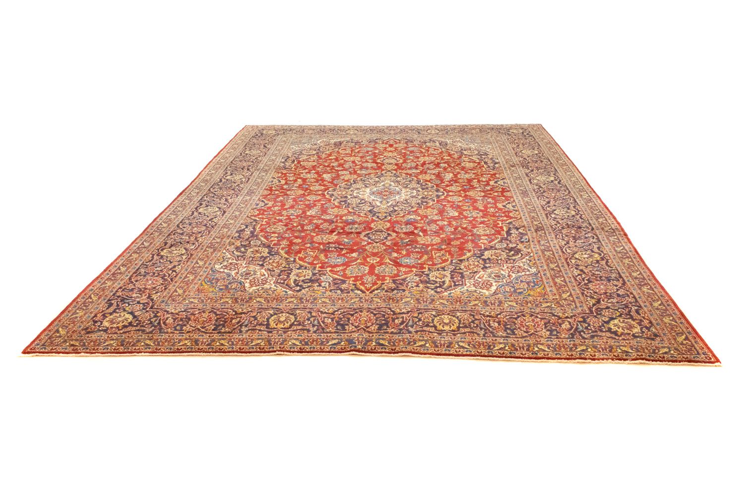 Alfombra persa - Keshan - 406 x 307 cm - naranja