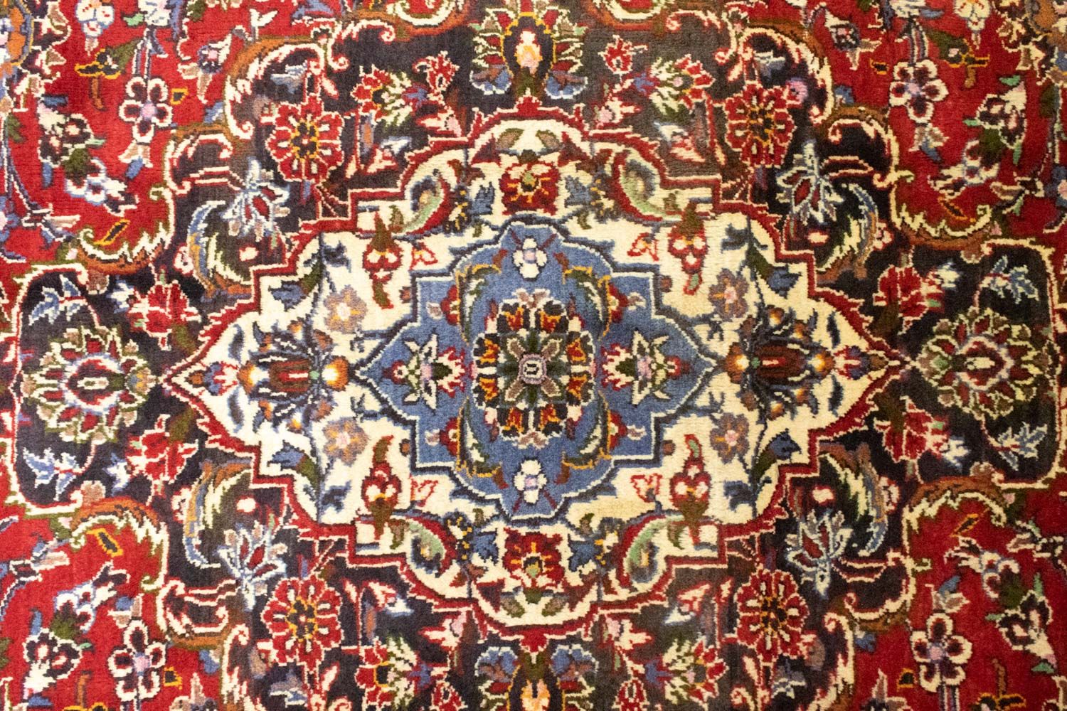 Alfombra persa - Keshan - 420 x 291 cm - rojo