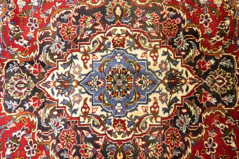 Alfombra persa - Keshan - 420 x 291 cm - rojo