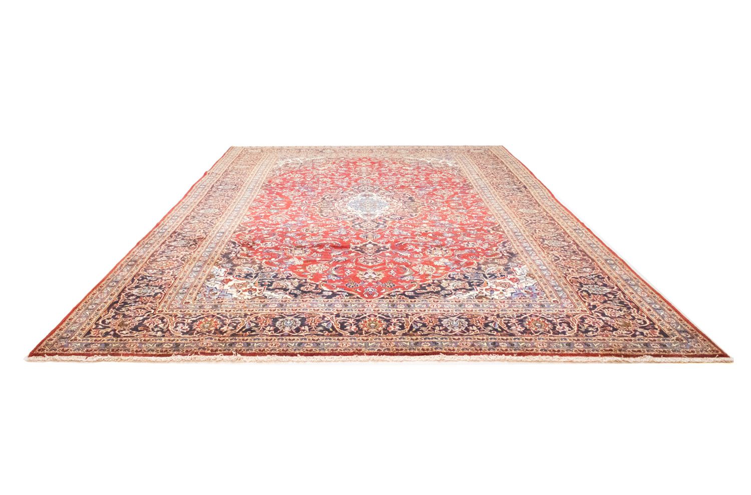 Alfombra persa - Keshan - 420 x 291 cm - rojo