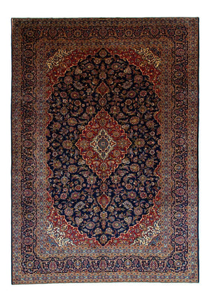 Alfombra persa - Keshan - 419 x 298 cm - azul