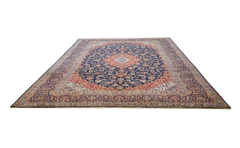 Alfombra persa - Keshan - 419 x 298 cm - azul