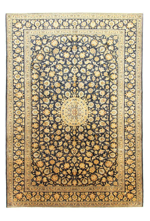 Alfombra persa - Keshan - 423 x 298 cm - azul