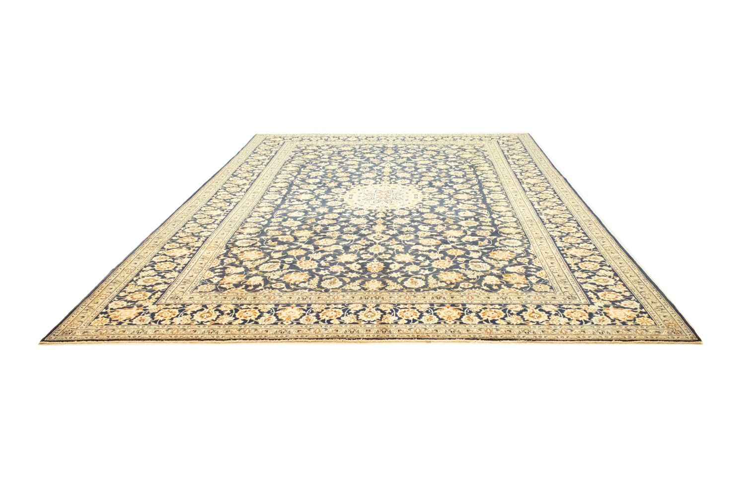 Alfombra persa - Keshan - 423 x 298 cm - azul