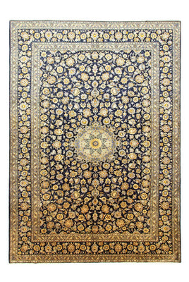 Alfombra persa - Keshan - 431 x 308 cm - azul