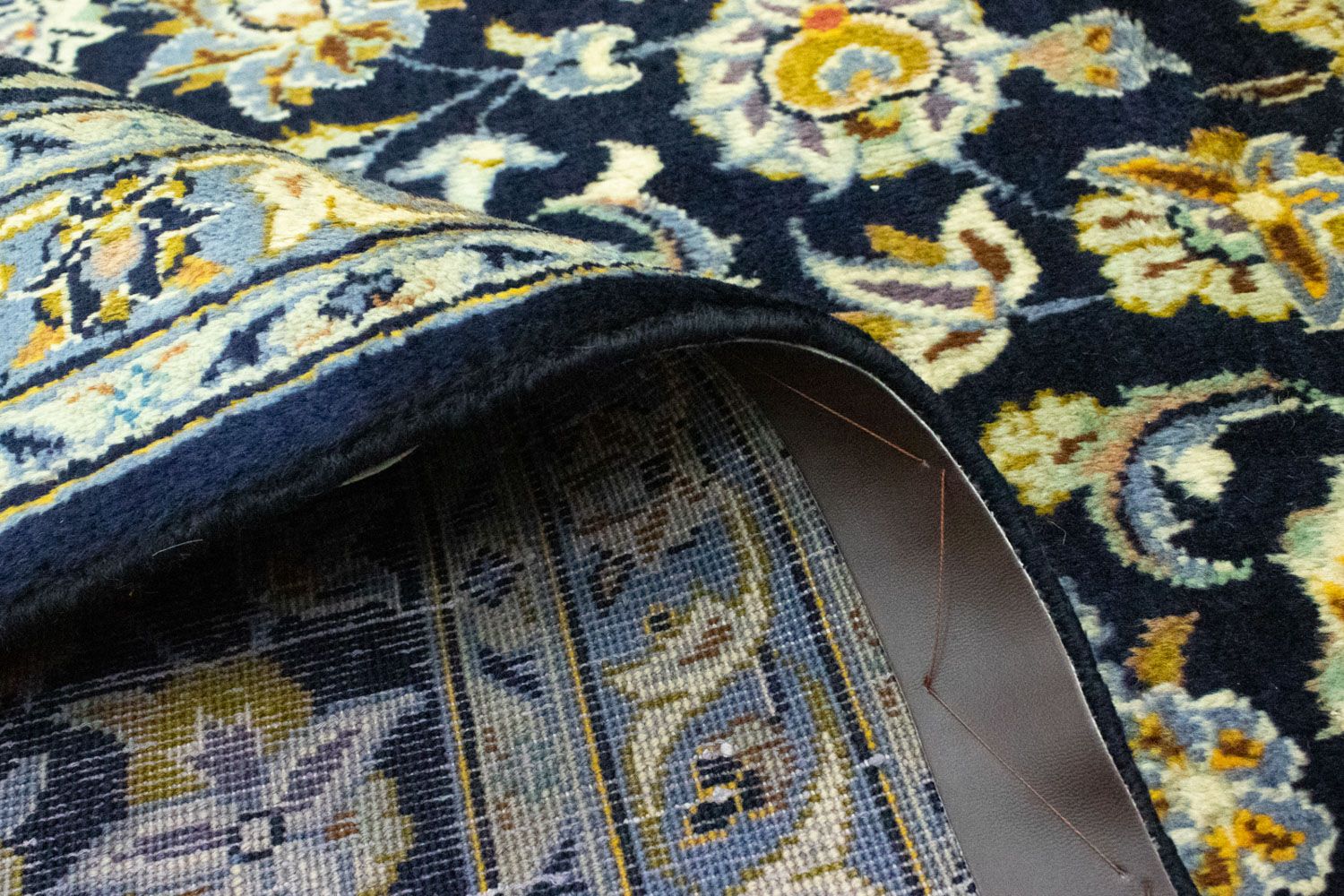 Alfombra persa - Keshan - 431 x 308 cm - azul