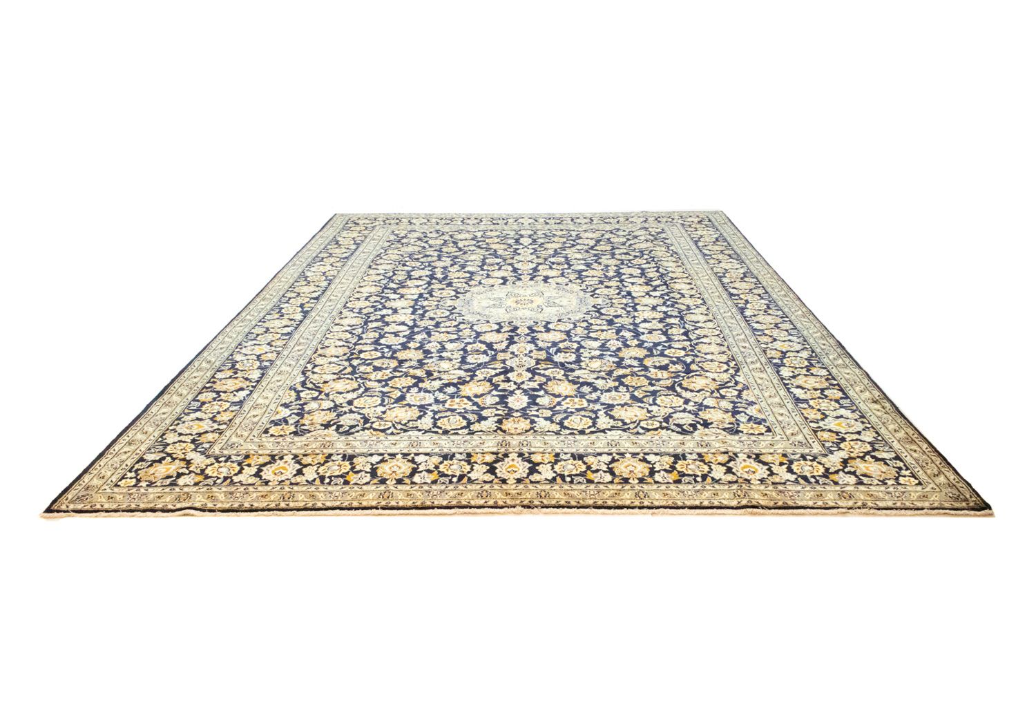 Alfombra persa - Keshan - 431 x 308 cm - azul