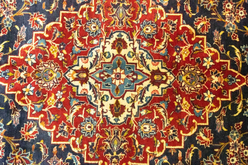 Alfombra persa - Keshan - 405 x 294 cm - azul