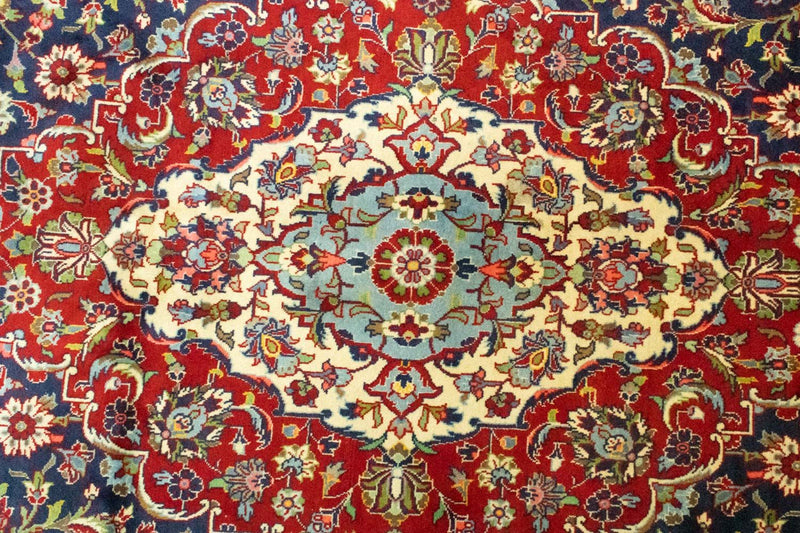 Alfombra persa - Keshan - 433 x 300 cm - azul