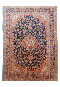 Alfombra persa - Keshan - 396 x 287 cm - azul