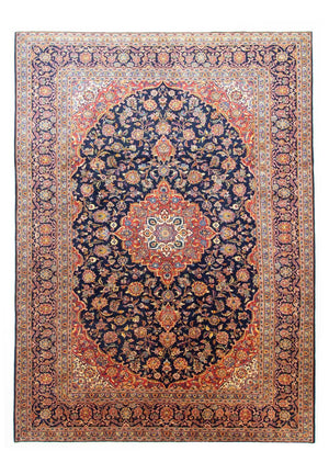 Alfombra persa - Keshan - 396 x 287 cm - azul