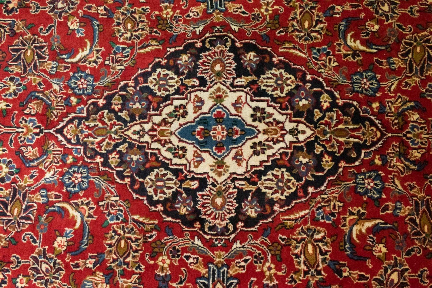 Alfombra persa - Keshan - 311 x 200 cm - rojo