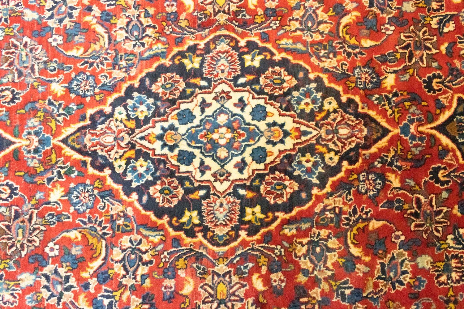 Alfombra persa - Keshan - 284 x 198 cm - naranja
