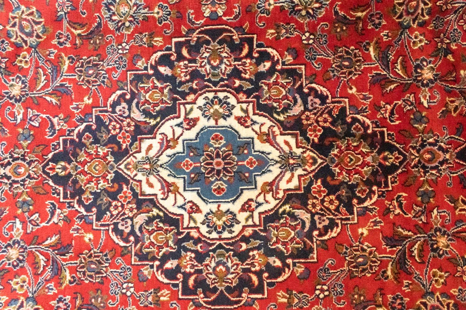 Alfombra persa - Keshan - 333 x 240 cm - rojo