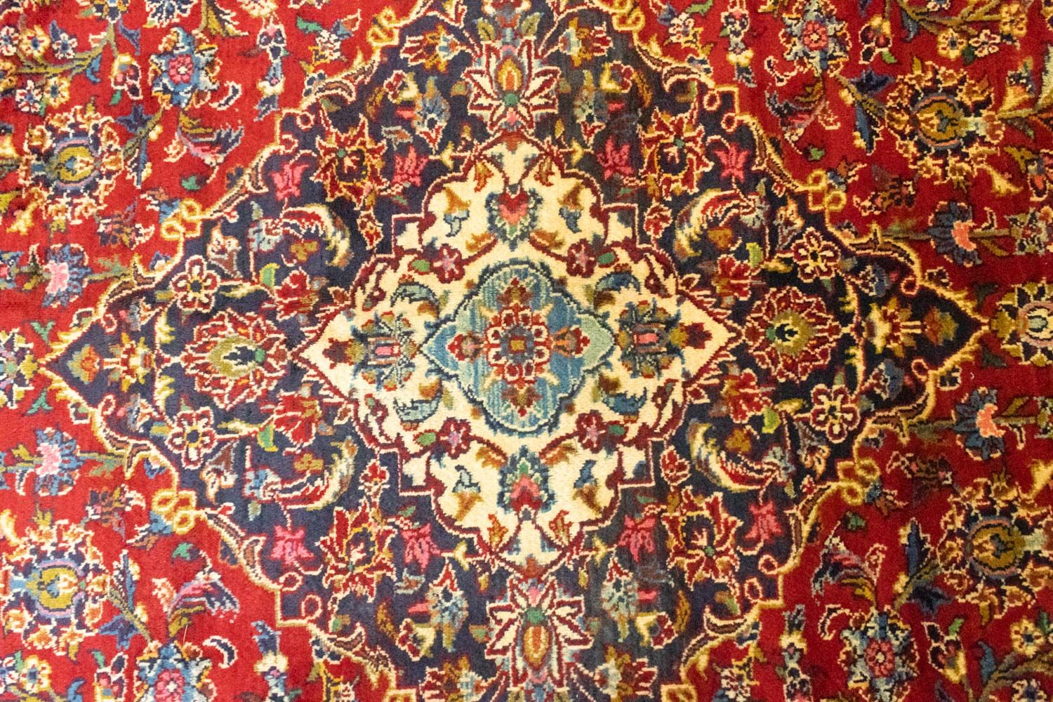 Alfombra persa - Keshan - 401 x 294 cm - rojo