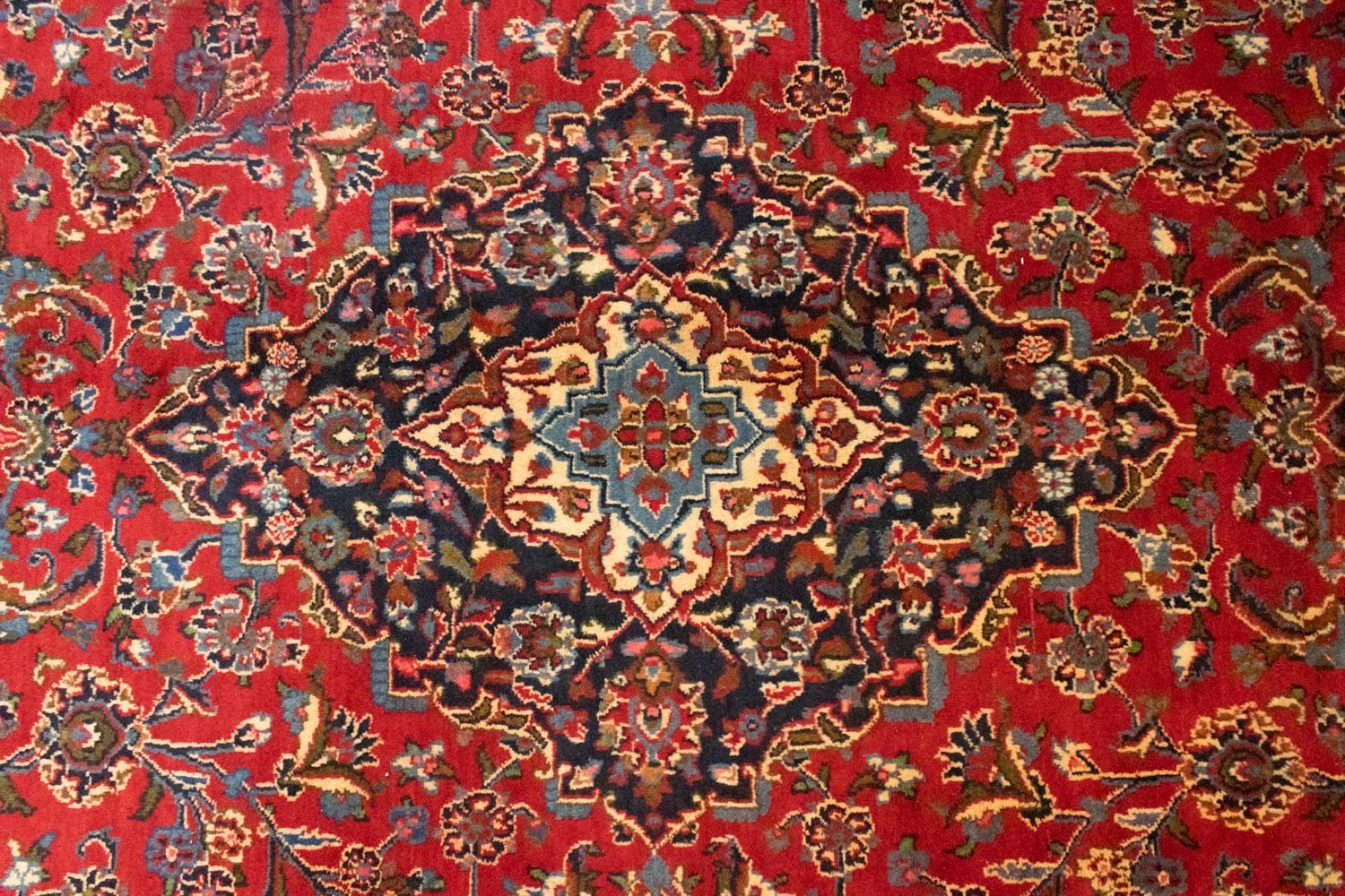 Alfombra persa - Keshan - 375 x 292 cm - rojo