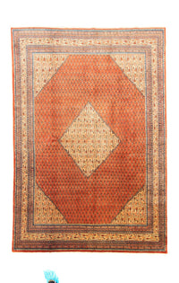 Alfombra persa - Mir - 300 x 206 cm - naranja