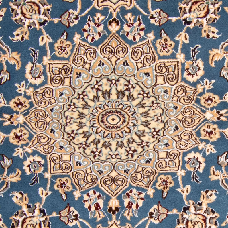 Alfombra Persa - Nain - Real - 151 x 106 cm - azul oscuro