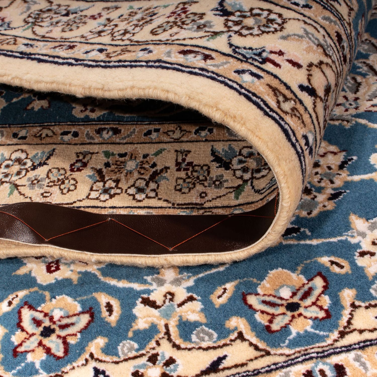 Alfombra Persa - Nain - Real - 151 x 106 cm - azul oscuro