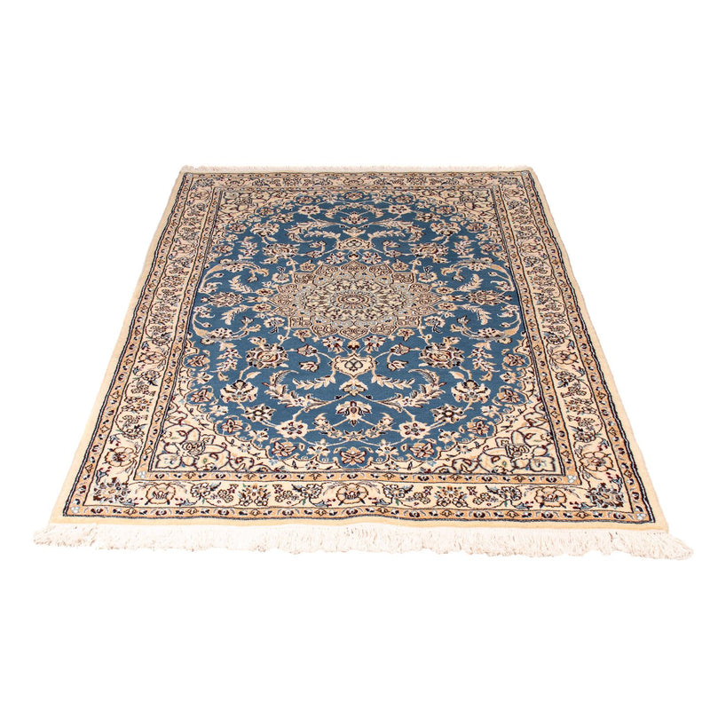Alfombra Persa - Nain - Real - 151 x 106 cm - azul oscuro