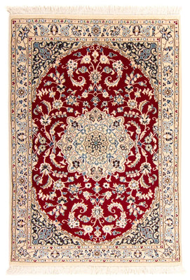 Alfombra Persa - Nain - Real - 148 x 96 cm - rojo oscuro