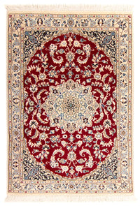 Alfombra Persa - Nain - Real - 148 x 96 cm - rojo oscuro